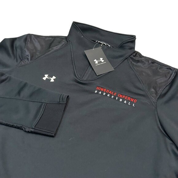 Under Armour‎ Women's Large 1/4 Zip Loose Black Sweatshirt NWT New with Tags - Picture 1 of 10